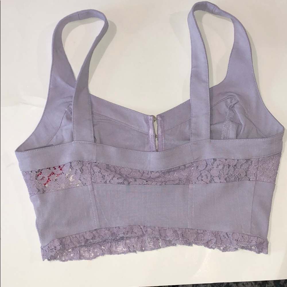 NWOT Free People Lavender Bralette/Crop Top Sz S - Picture 3 of 8